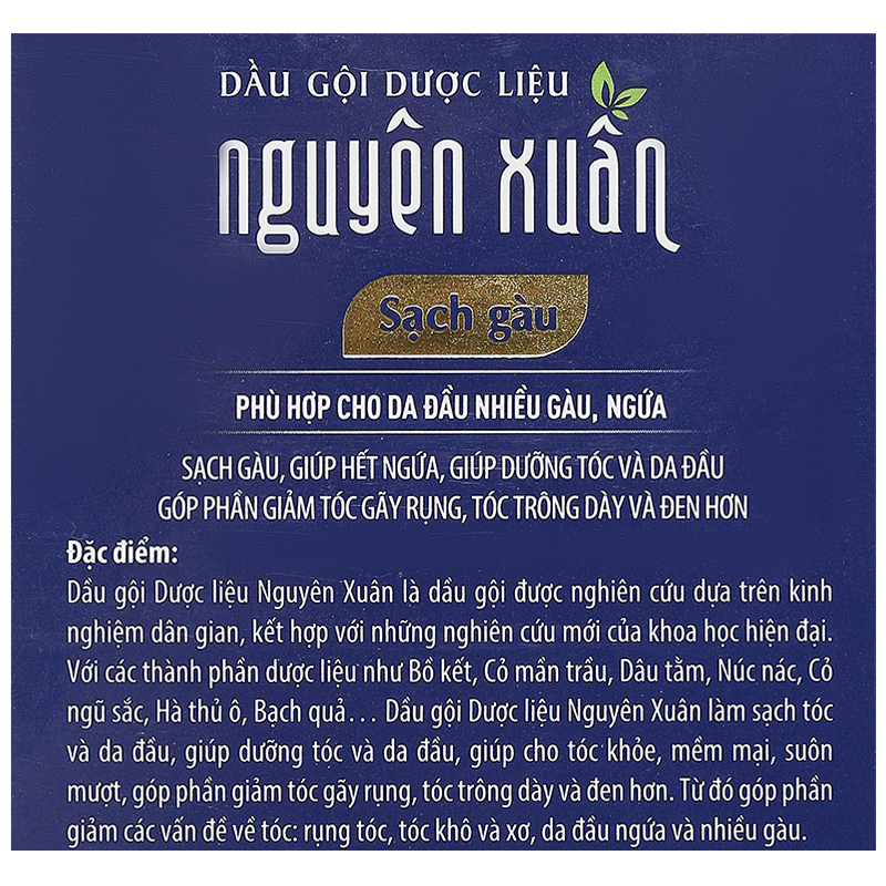 Dầu gội dược liệu Nguyên Xuân sạch gàu chai 250ml - 8